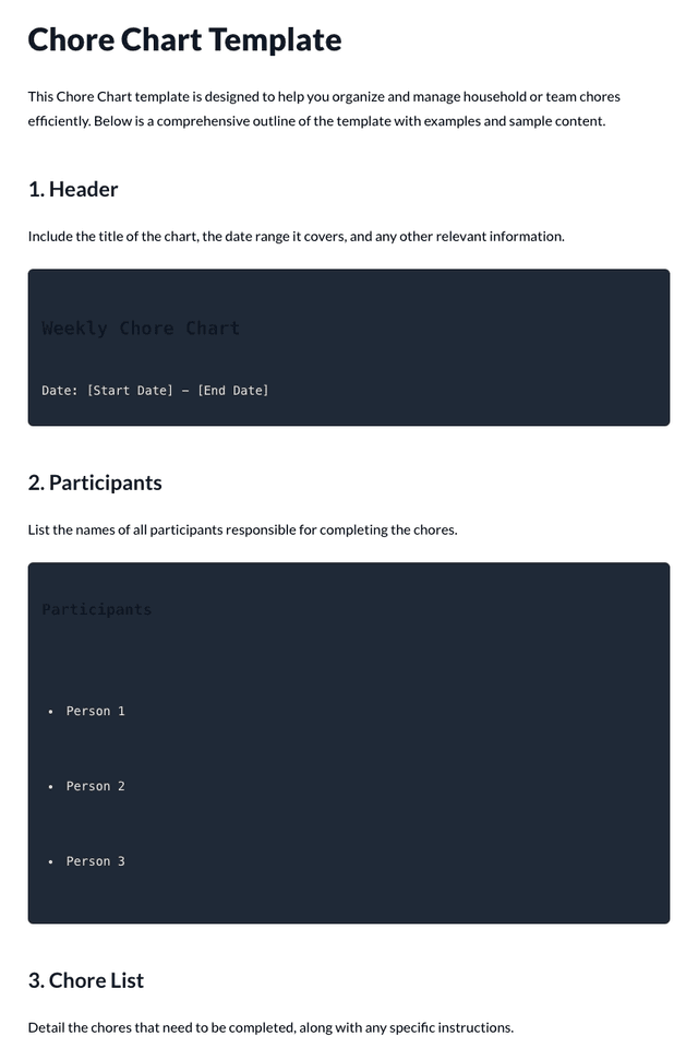 Chore Chart