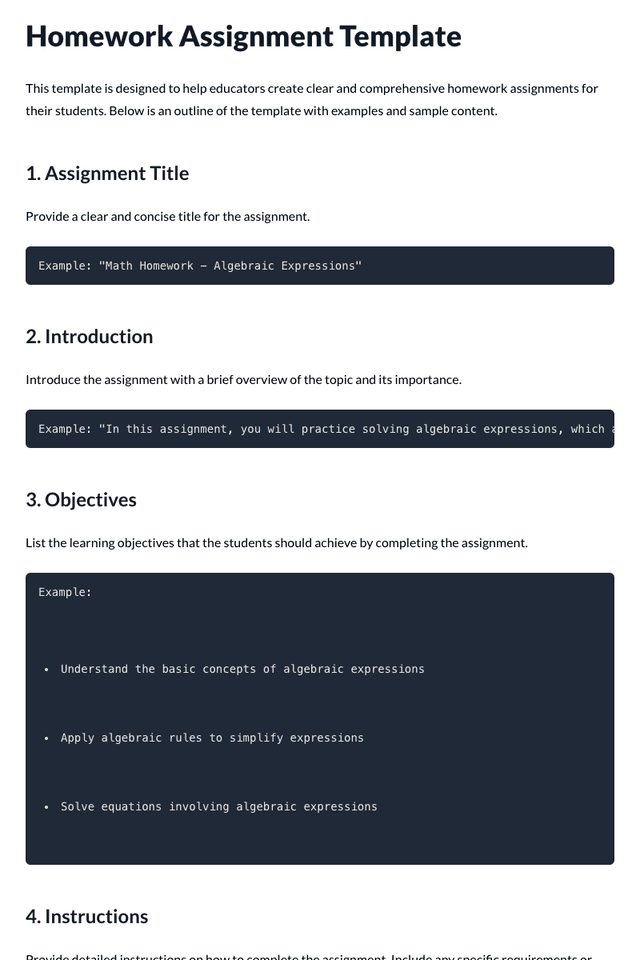 Homework Assignment Template