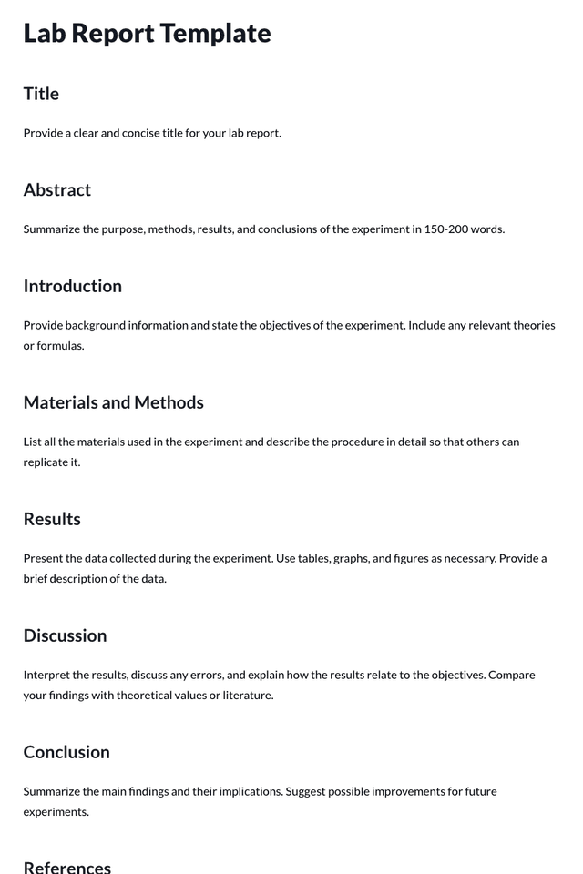 Lab Report Template