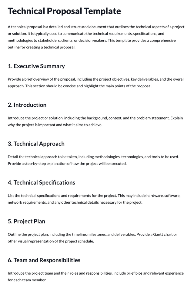 Technical Proposals